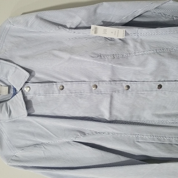 Chico's Striped Snap Blazer, Sz 3 - Picture 7 of 8